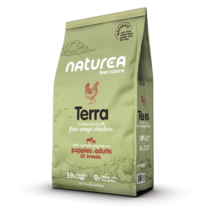 Hrana uscata pentru caini cu pui, Naturea, Terra, Adult, 12 kg