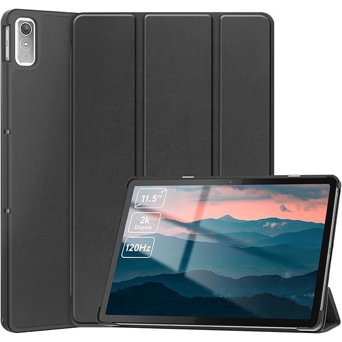 Husa tableta pentru Lenovo Tab P11 Gen 2 (2023), 11,5 inch, protectie completa, cu functie stand, sleep/wake, negru