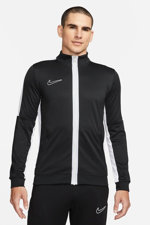 Nike, Jacheta cu tehnologie Dri-Fit, pentru fotbal Academy, Alb/Negru