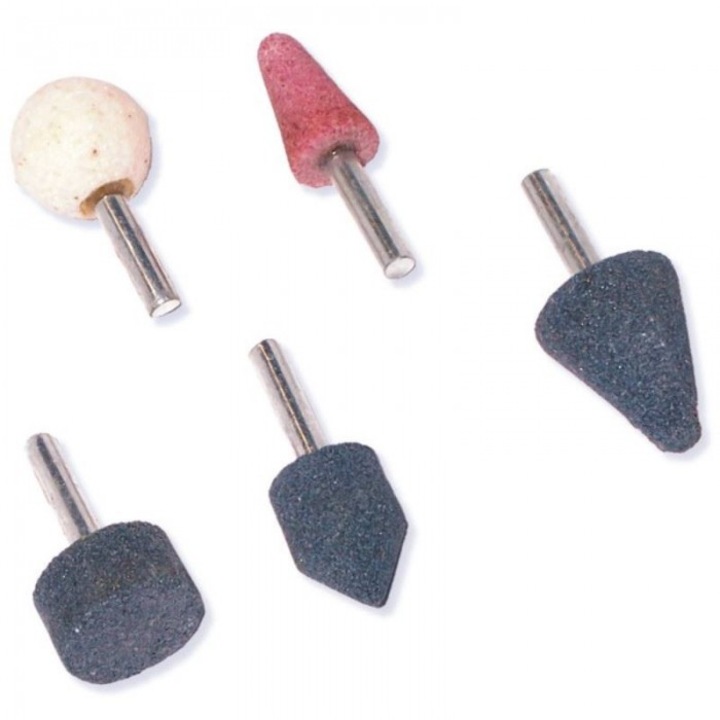 Set 5 pietre de slefuit universale pentru bormasina, Beast, diametru 6mm, lungime 40mm