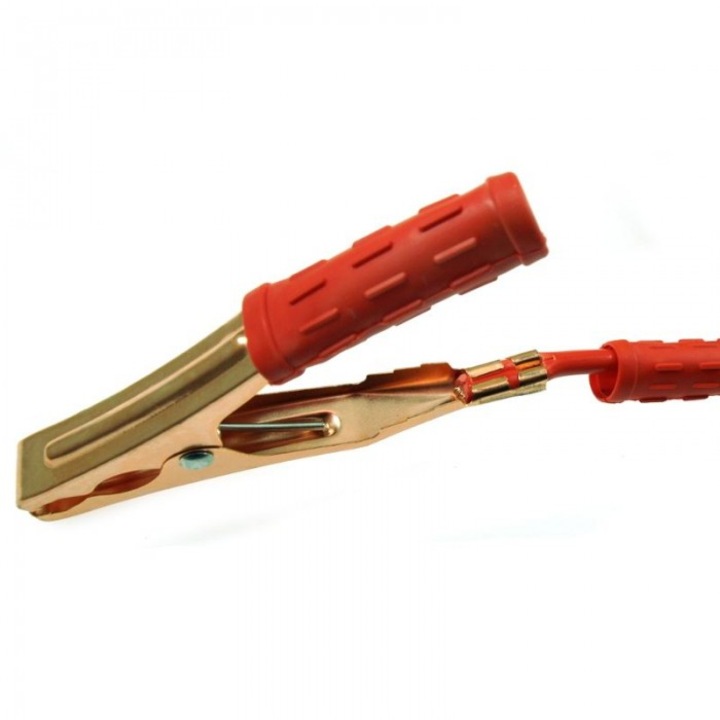 Cleme pentru cabluri de pornire, Beast, 4x crocodili, rosu/negru, 15cm