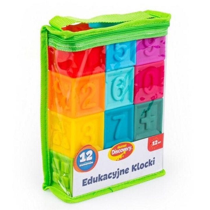 Комплект образователни кубчета Dumel, 12 части, цветни, 235x175 мм