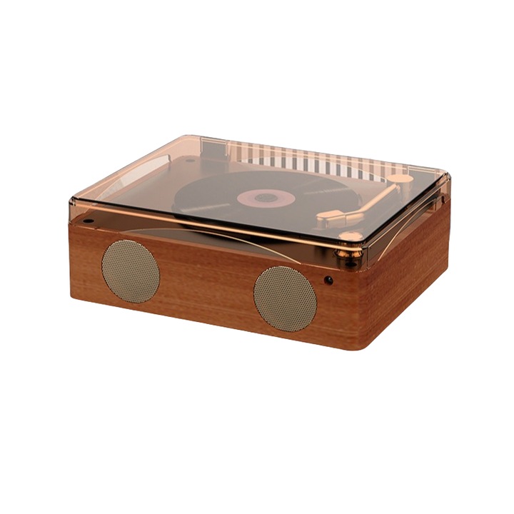 DVD плейър, Compact Disc устройство, Hi-Fi аудио качество, MMC/SD/MS, USB порт, преносимо зареждане, ретро стил, кафяв