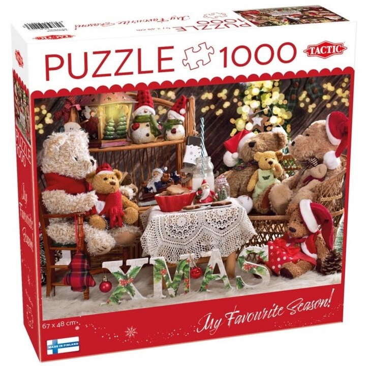 Puzzle 1000 Teddy Maci Család, Tactic, 67x48cm, cuki