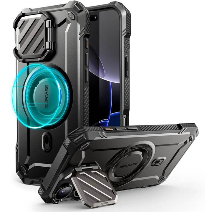 Husa pentru iPhone 16 Pro Max, ru iPhone 16 Pro Max - Supcase Unicorn Beetle XT, P14, Policarbonat, Black