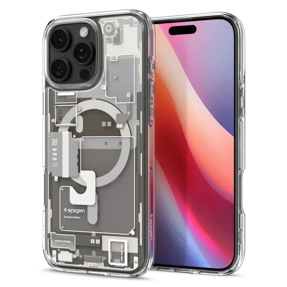 Carcasa Spigen Ultra Hybrid MagSafe compatibila cu iPhone 16 Pro Zero One Natural Titanium