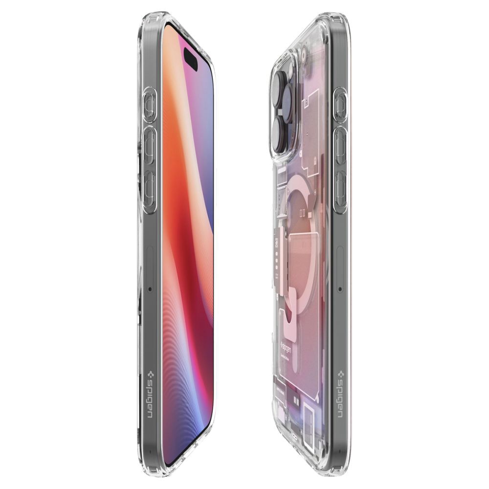 Carcasa Spigen Ultra Hybrid MagSafe compatibila cu iPhone 16 Pro Zero One Natural Titanium