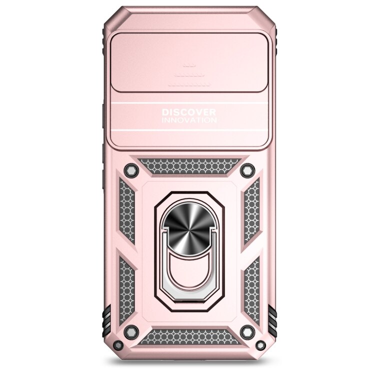 Husa pentru Google Pixel 9a DaDen® Hybrid Armor Kickstand, Slider Camera, Antisoc, Protectie Superioara, Auriu rose