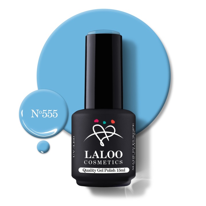 Oja semi-permanenta 555 Crystal blue Laloo 15ml