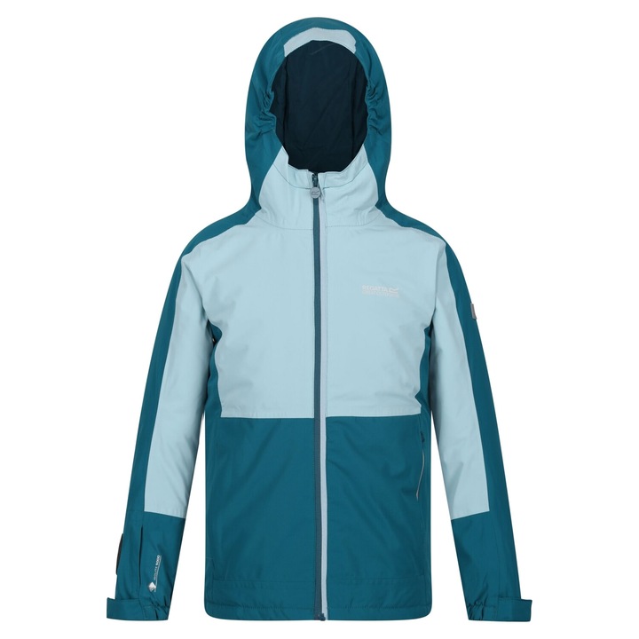Regatta Beamz III Kids vízálló kabát, Gulfstream/Sea Haze, Kék, 146 CM