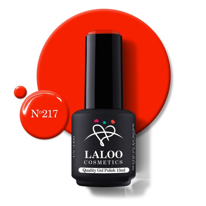 Oja semi-permanenta 217 Red Orange Laloo 15ml