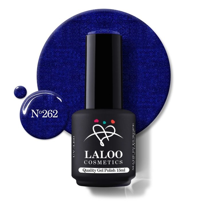 Oja semi-permanenta 262 Shimmering Dark Denim blue Laloo 15ml