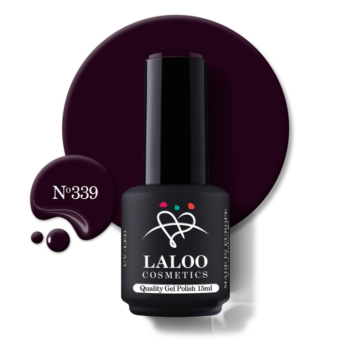 Oja semi-permanenta 339 Dark Aubergine Laloo 15ml
