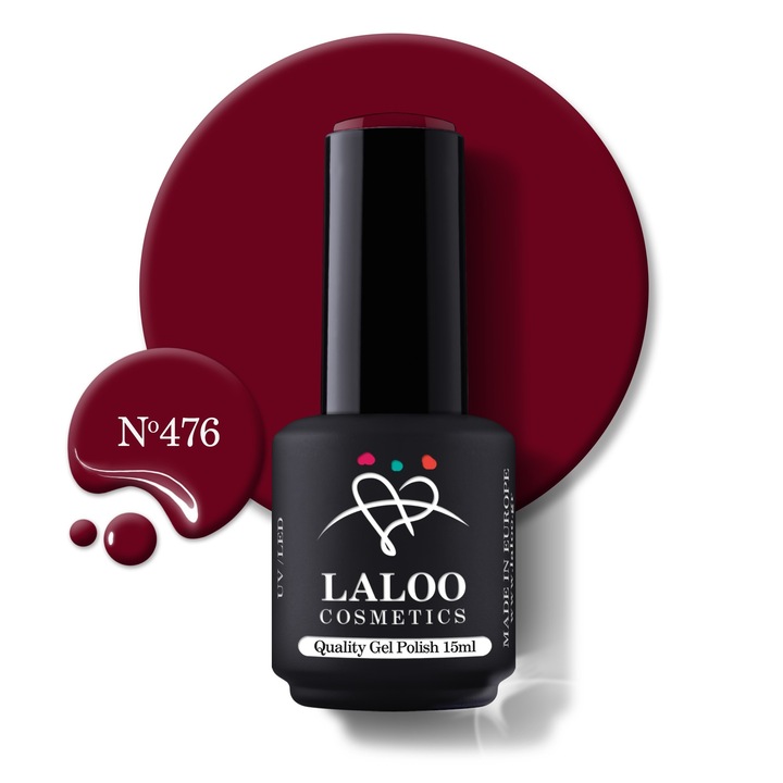 Oja semi-permanenta 476 Dark Red Wine Laloo 15ml