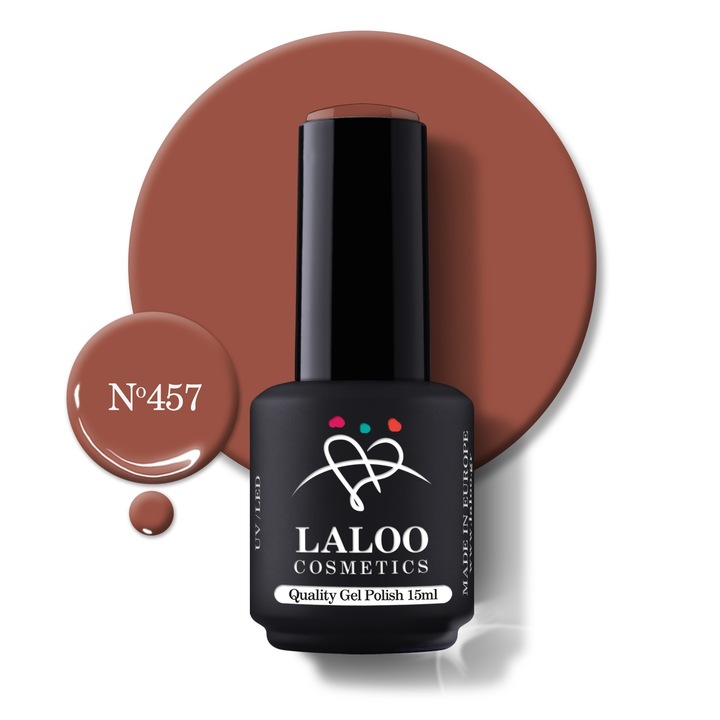 Oja semi-permanenta 457 Brown Dusty Rose Laloo 15ml
