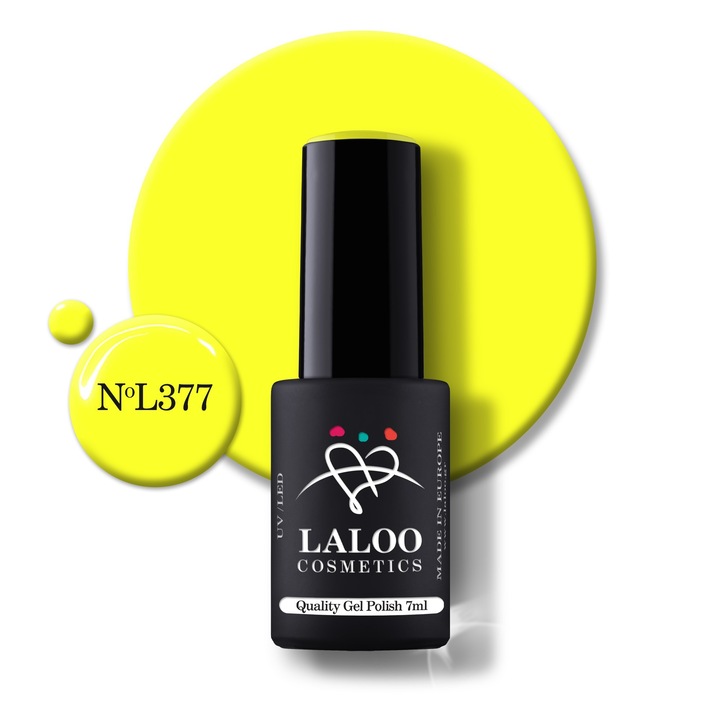 Oja semi-permanenta 377 Canary Neon Laloo 7ml