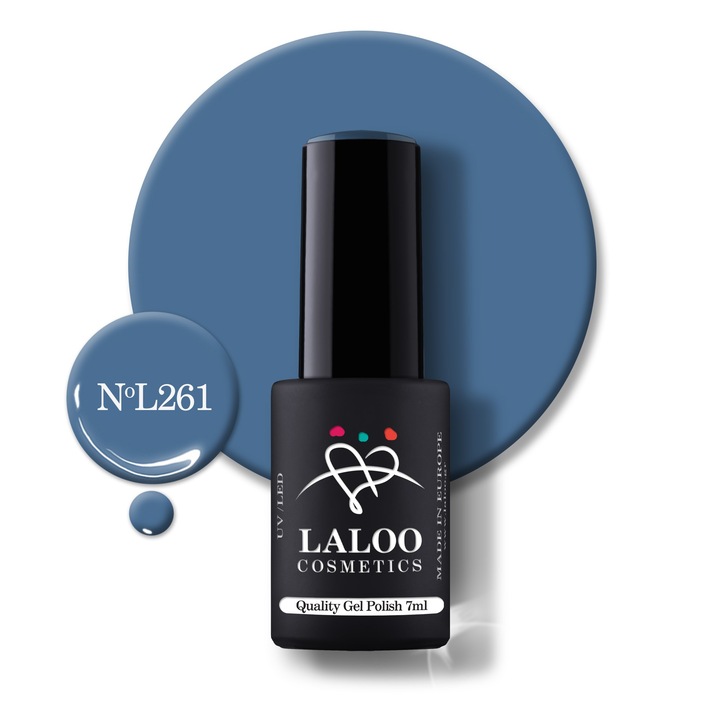 Oja semi-permanenta 261 Stone Blue Laloo 7ml