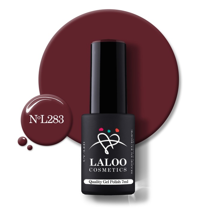 Oja semi-permanenta 283 Dark Cherry Brown Laloo 7ml