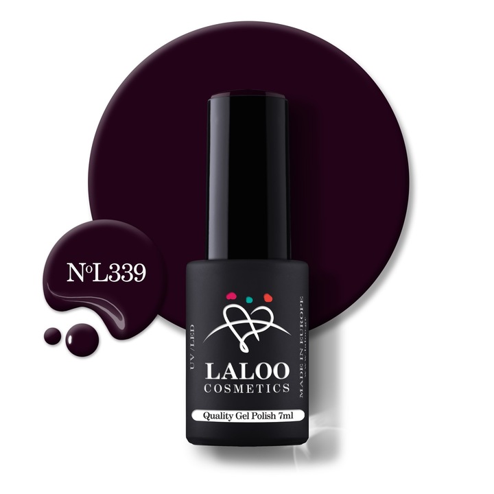Oja semi-permanenta 339 Dark Aubergine Laloo 7ml
