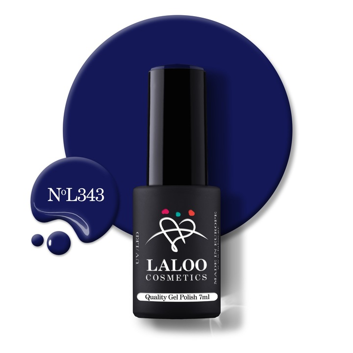 Oja semi-permanenta 343 Dark Blue Laloo 7ml