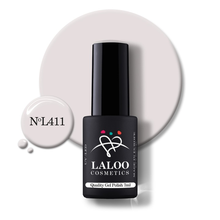 Oja semi-permanenta 411 Off White Laloo 7ml