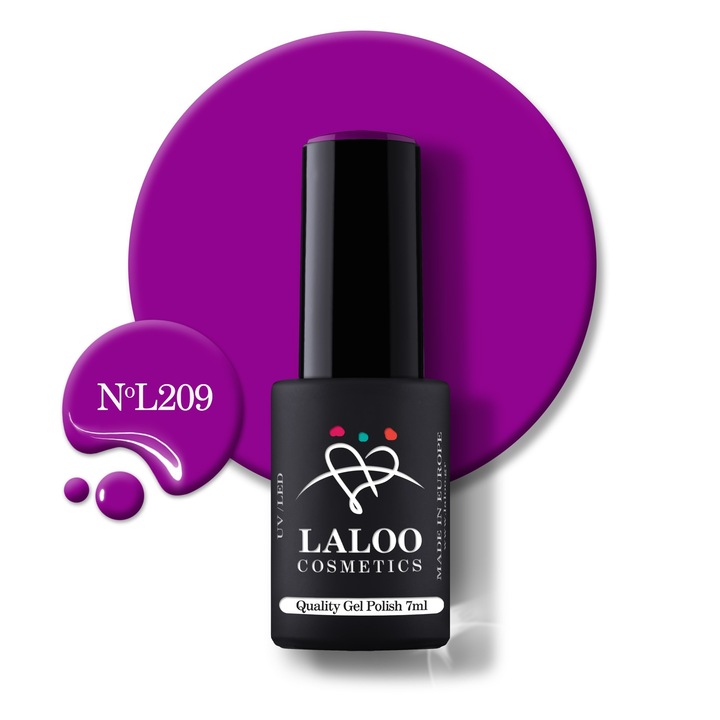 Oja semi-permanenta 209 Dark Violet Laloo 7ml