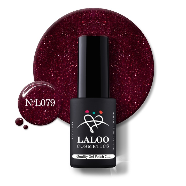 Oja semi-permanenta 079 Shimmering Cherry Laloo 7ml