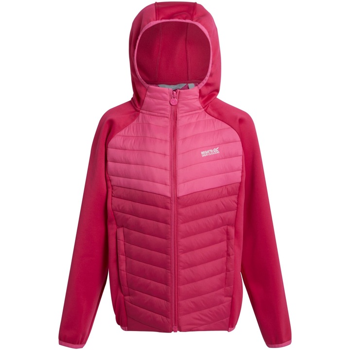 Regatta Kielder VIII Kids Hybrid Jacket, Pink Potion/Flamingo Pink, Halványpiros