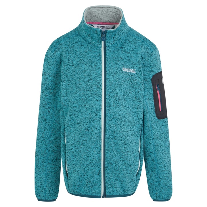 Newhill Regatta gyapjú pulóver dzseki gyerekeknek, Tahoe Blue/Bleached Aqua, Tahoe Blue