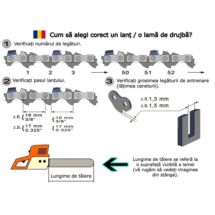 Lánc láncfűrészhez (2 db) 30cm / 1,3 / 3/8" / 45 FQ-AKS 4030 / GM AKS 4030 / Grizzly AKS 2040