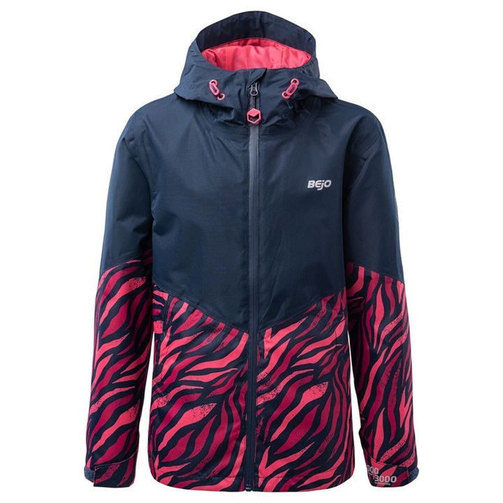 Bejo Junko Момичешко яке Soft Shell, Black Iris/ Black Honeysuckle 140 CM
