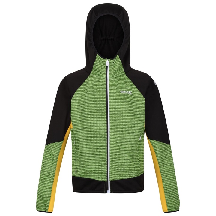 Regatta Prenton II Soft Shell kabát gyerekeknek, jázminzöld/fekete, Páfrányzöld
