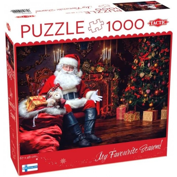 Пъзел 1000 изненади на Дядо Коледа, Тактически, 67x48 см, кутия