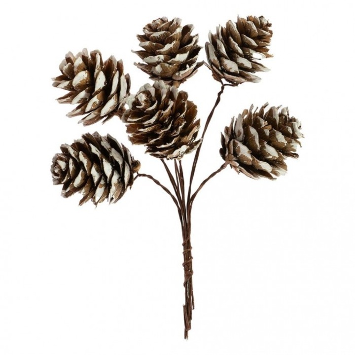 12 db Arpex természetes tobozos dekoráció, 3 cm, természetes barna szín, 190x120 mm