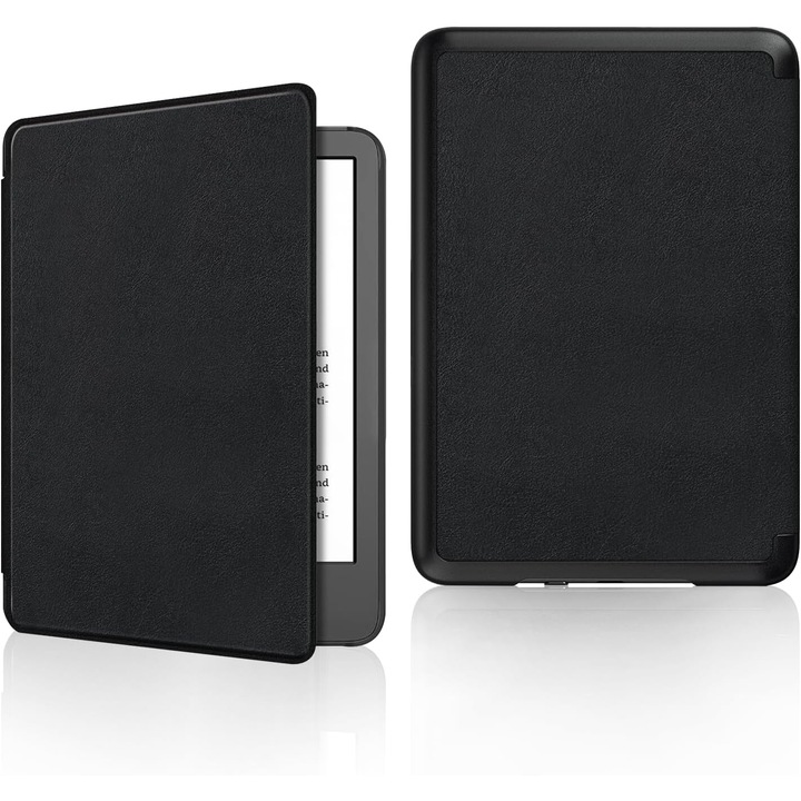 Капак за Kindle Paperwhite 2024 (12-то поколение) 7 инча / Kindle Colorsoft Signature Edition 7 инча тънък, ултра лек, магнитно затваряне с функция за сън/събуждане - черно