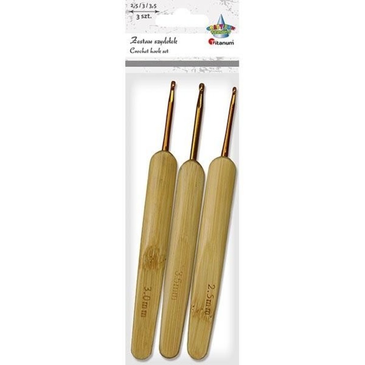 Set 3 crosete metalice 135/140mm, Titanum, aurii, dimensiuni: 2,5x3x3,5mm