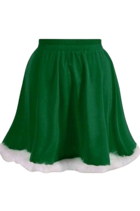 Fusta Craciunita, Alb/Verde smarald