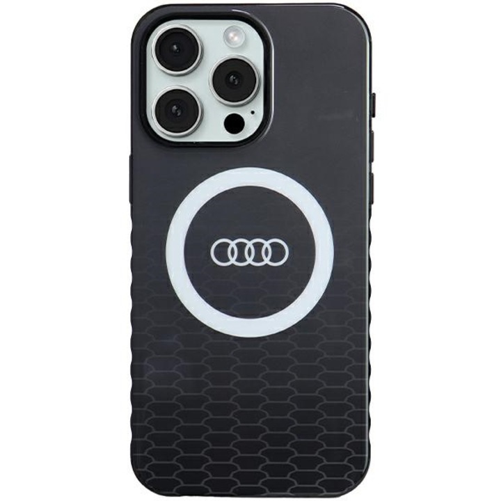 Audi IML Big Logo MagSafe kemény tok iPhone 15 Pro Max készülékhez 6.7" AU-IMLMIP15PM-Q5/D2-BK fekete