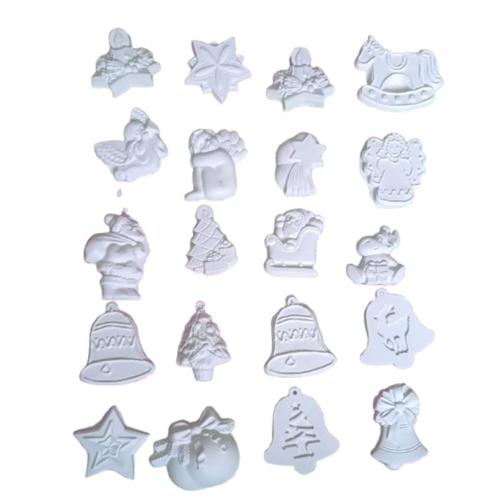 20 db-os Gipszfigura készlet festéshez, 4cm-9cm