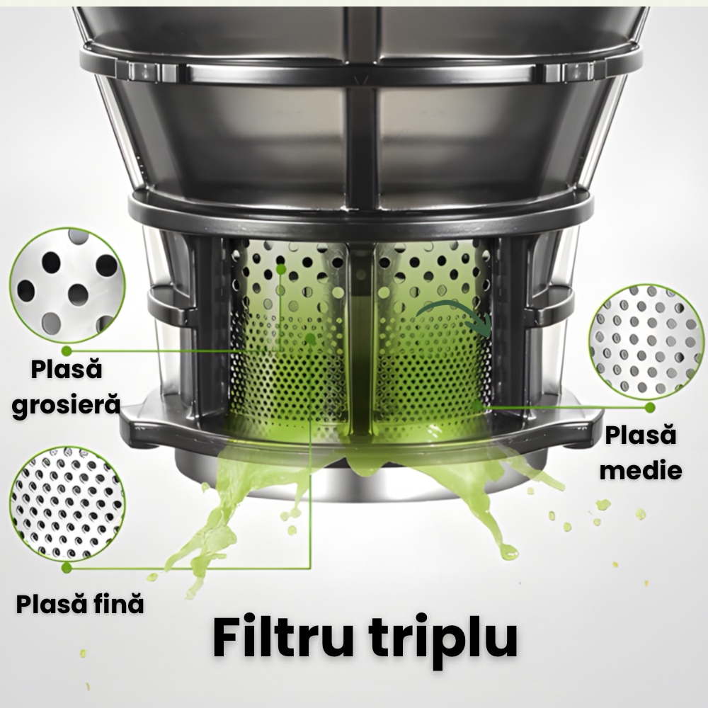 Storcator de fructe si legume COOK-IT Slowjuicer XL prin presare