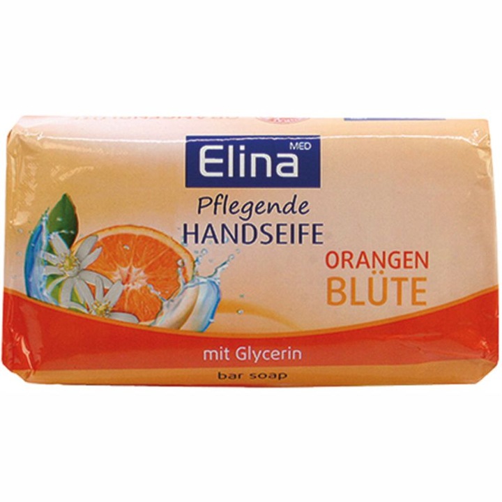 Твърд сапун Elina Med, С аромат на портокалов цвят, 100 гр