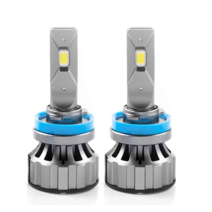 Комплект 2x LED крушки за кола 9005/HB3, 9-36V, BZRSH, Canbus 120W, студено-бяла светлина, 12000 лумена, 6000K