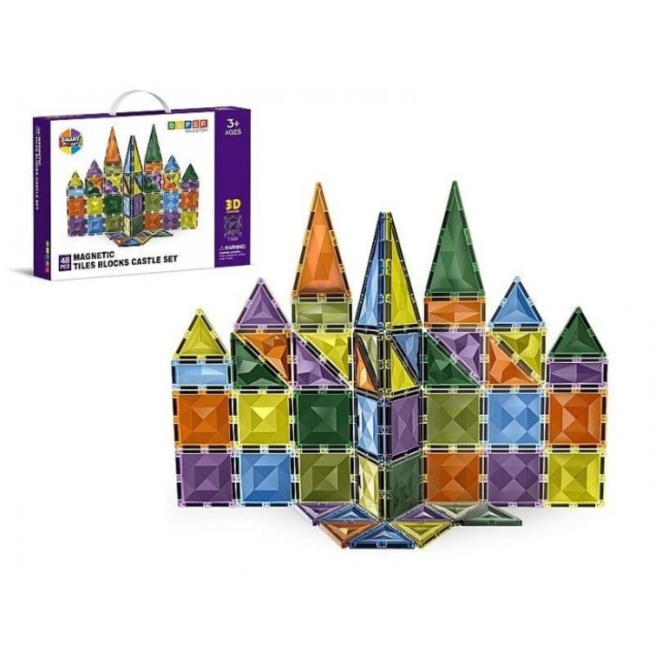 Blocuri magnetice, Adar, 7,5 cm, 48 buc