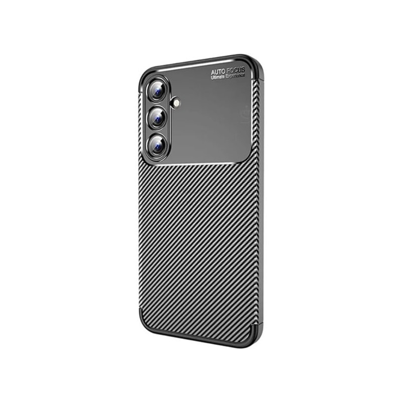 Husa Spate Upzz® Rugged Carbon Compatibila Cu Samsung Galaxy A16 4G / A16 5G, Protectie Sporita, Aspect Premium, Silicon, Negru