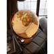 Glob pamantesc Optimus, 30 cm, iluminat cartografie administrativa, rotire 2 planuri, stativ lemn cires