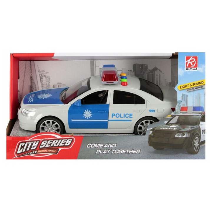 Полицейска кола, Mega Creative, звукови и светлинни ефекти, 30x12x12cm, за деца 3+