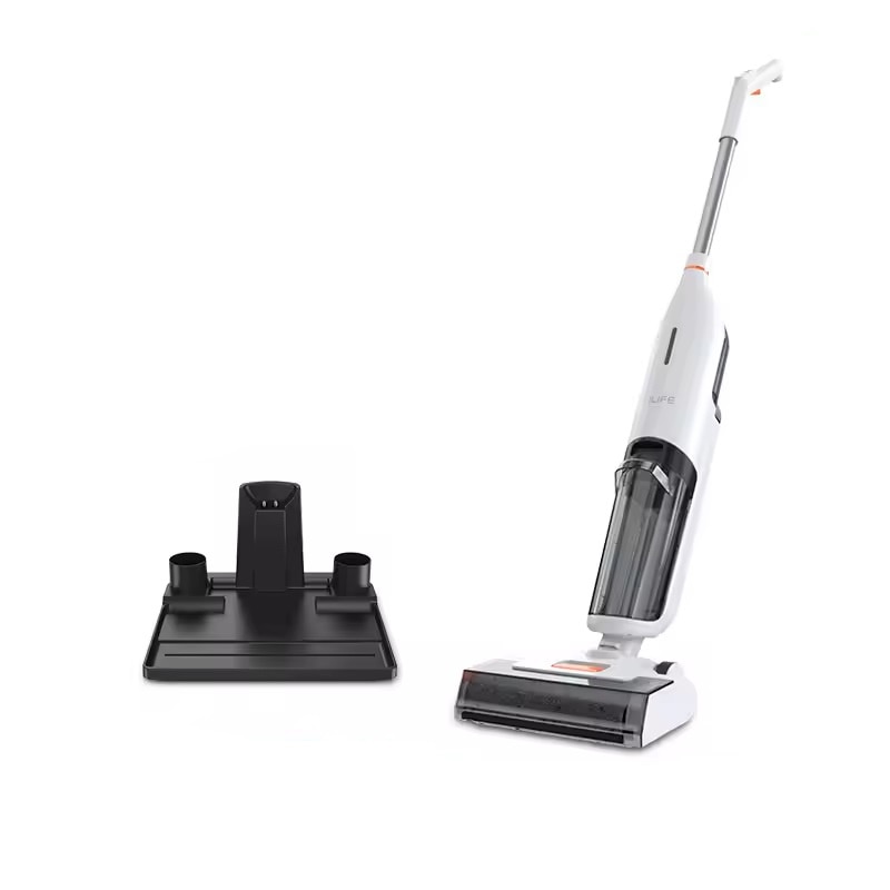 Aspirator Umed-Uscat W90 – Functie 3-in-1 Aspirare, Spalare si Stergere, Auto-curatare cu un singur buton, Rezervor Dublu de Apa 700ml si 500ml, Fara Fir, Tehnologia apei de reciclare activa Cu memento vocal, Putere 5500Pa, 72dB Usor si Silentios, Alb