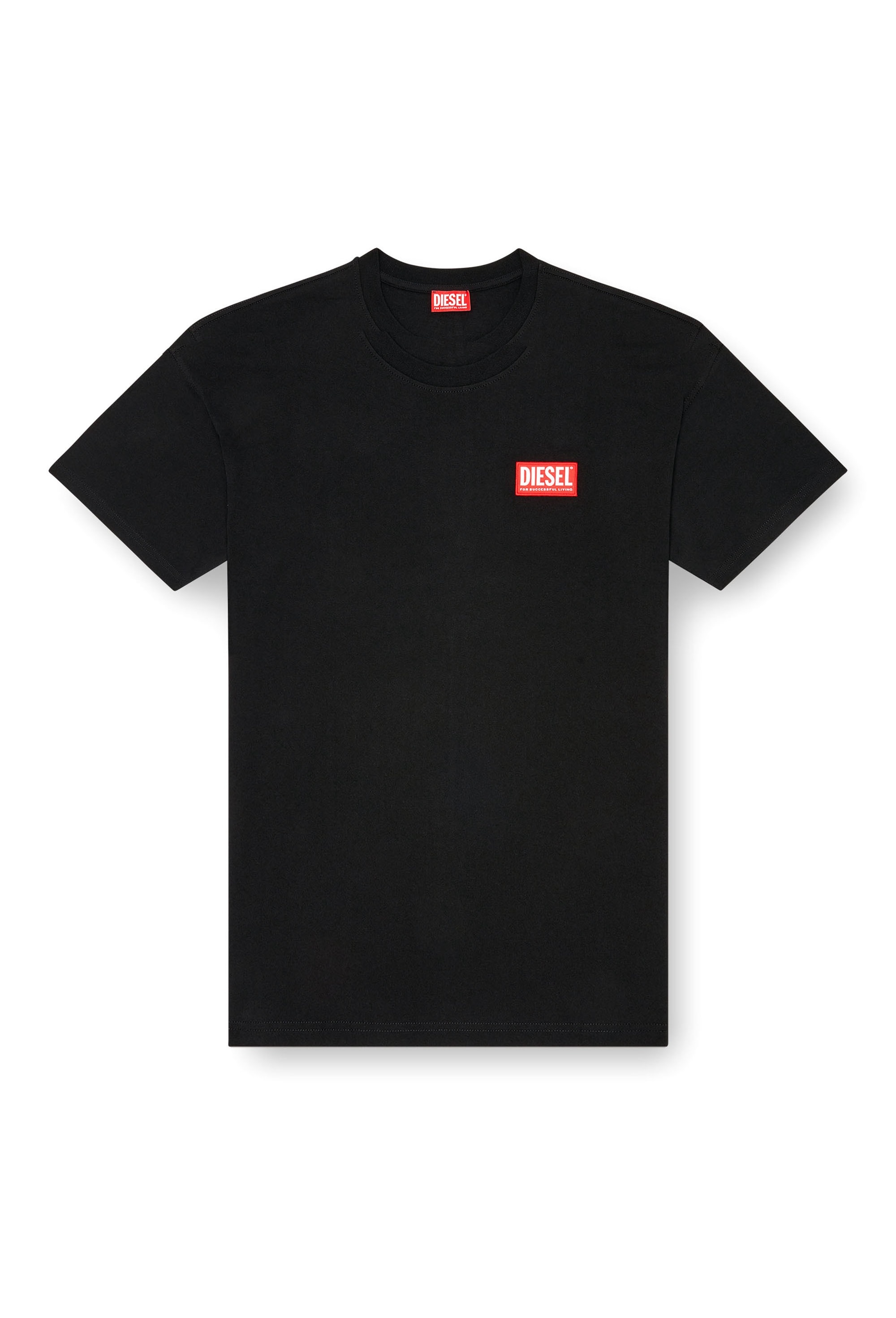 Diesel, Tricou regular fit cu detaliu logo 31895 T-Box, Negru, L