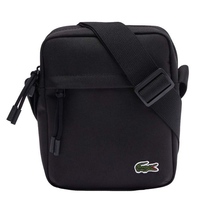 Lacoste, Geanta crossbody unisex, Negru