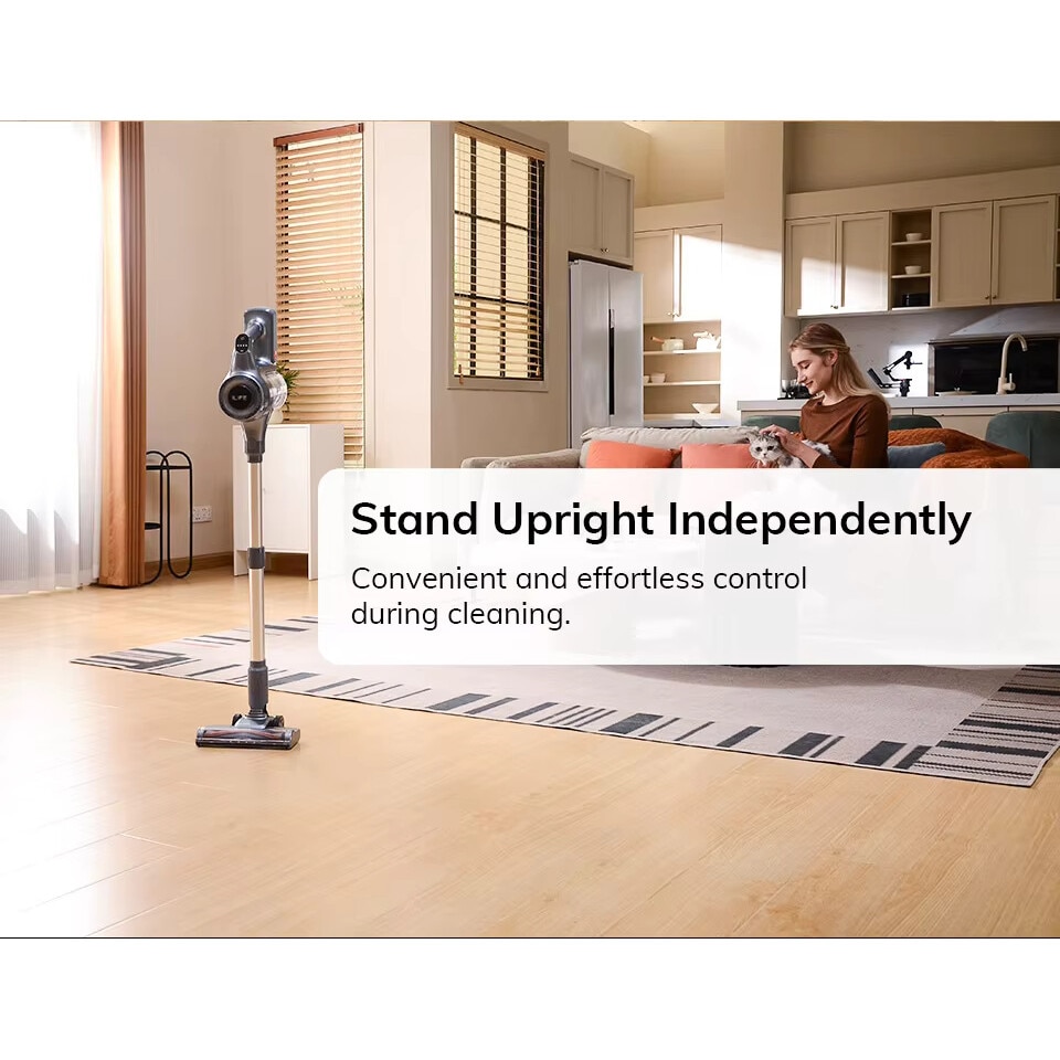 Aspirator Vertical Fara Fir ILIFE H80 – Putere de Aspiratie 21KPa, Filtrare in 5 Etape, Autonomie 40 Minute, Baterie Detasabila, Iluminare LED, Design 270° Flexibil, Alb